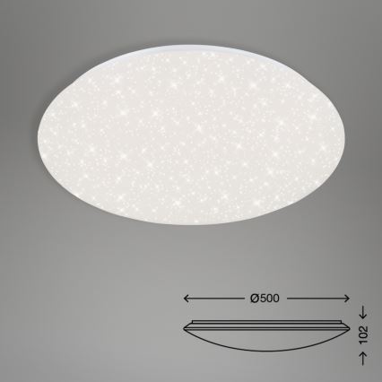 Brilo - Himmennettävä LED-kattovalaisin STARRY SKY LED/40W/230V 3000-6000K + kauko-ohjaus