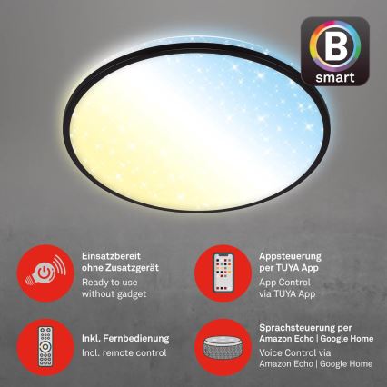 Brilo - Himmennettävä LED-kattovalaisin STARRY SKY LED/42W/230V 3000-6500K Wi-Fi Tuya + kauko-ohjaus