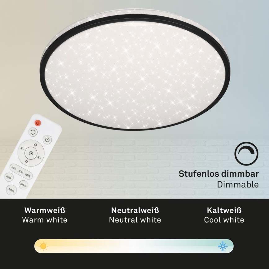 Brilo - Himmennettävä LED-kattovalaisin STARRY SKY LED/48W/230V 3000-6000K + kauko-ohjaus