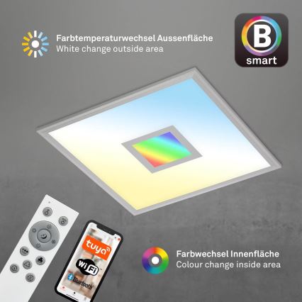 Brilo - Himmennettävä LED-RGB-kattovalaisin CENTRO LED/24W/230V 2700-6500K Wi-Fi Tuya + kauko-ohjaus