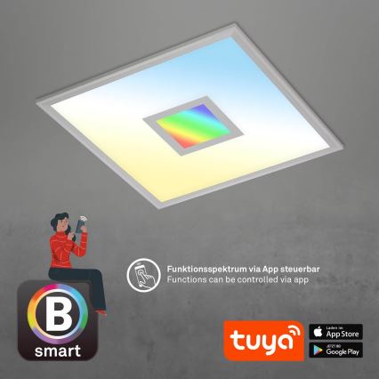 Brilo - Himmennettävä LED-RGB-kattovalaisin CENTRO LED/24W/230V 2700-6500K Wi-Fi Tuya + kauko-ohjaus