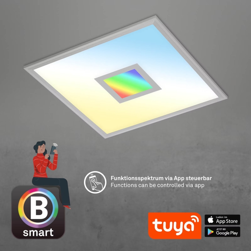 Brilo - Himmennettävä LED-RGB-kattovalaisin CENTRO LED/24W/230V 2700-6500K Wi-Fi Tuya + kauko-ohjaus