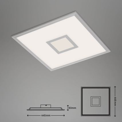 Brilo - Himmennettävä LED-RGB-kattovalaisin CENTRO LED/24W/230V 2700-6500K Wi-Fi Tuya + kauko-ohjaus