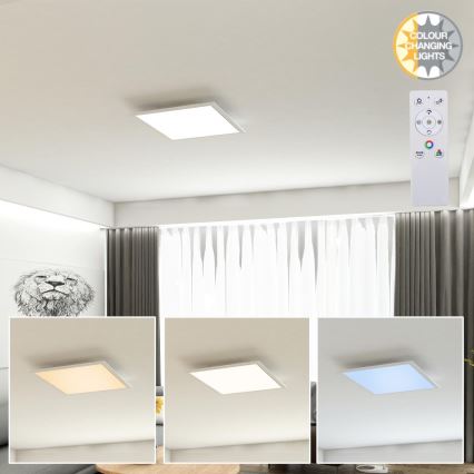 Brilo - Himmennettävä LED-RGB-kattovalaisin COLOUR LED/15W/230V 3000-6500K + kauko-ohjaus
