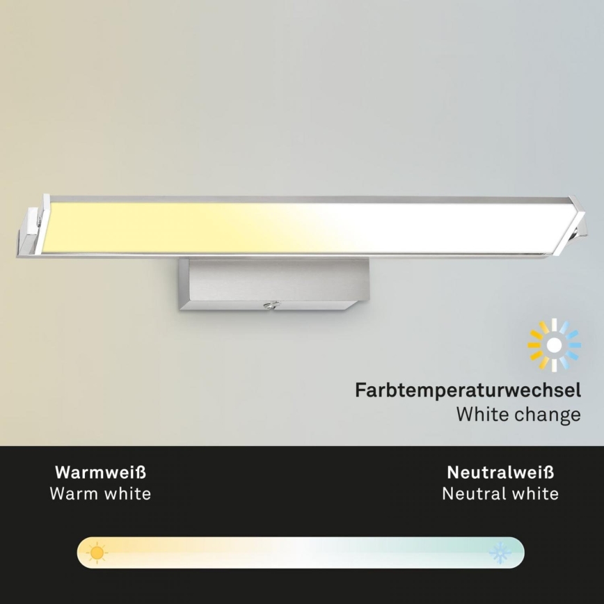 Brilo - Himmennettävä LED-seinävalaisin LED/18W/230V 2700-4000K hopea
