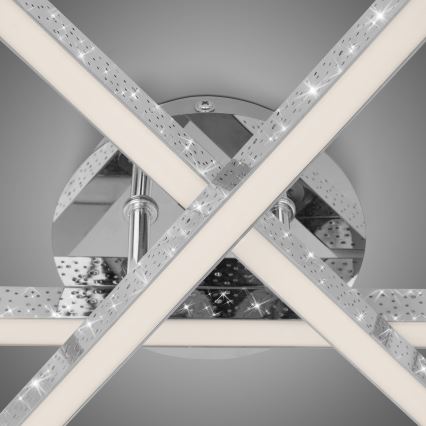 Brilo - Kiinteä LED-kattokruunu REY 3xLED/5W/230V kiiltävä kromi