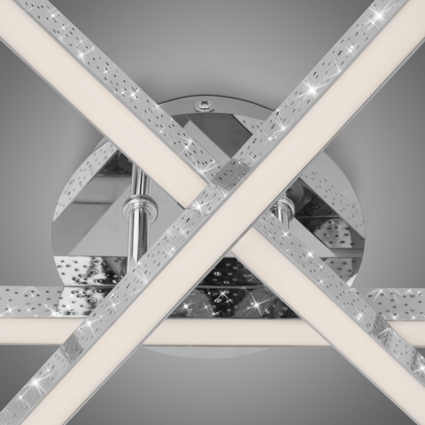 Brilo - Kiinteä LED-kattokruunu REY 3xLED/5W/230V kiiltävä kromi