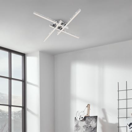 Brilo - Kiinteä LED-kattokruunu REY 4xLED/5W/230V kiiltävä kromi