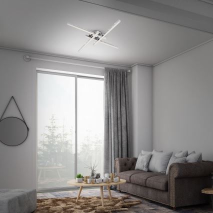 Brilo - Kiinteä LED-kattokruunu REY 4xLED/5W/230V kiiltävä kromi