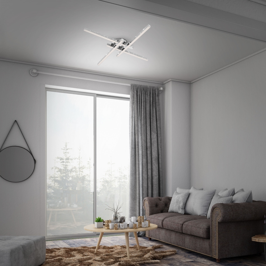 Brilo - Kiinteä LED-kattokruunu REY 4xLED/5W/230V kiiltävä kromi