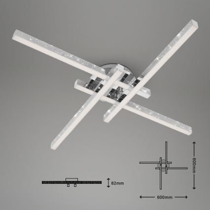 Brilo - Kiinteä LED-kattokruunu REY 4xLED/5W/230V kiiltävä kromi