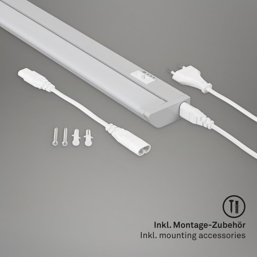 Brilo - LED-alakaapin valaisin LED/6W/230V 2700/4000/6500K 54,5 cm hopea