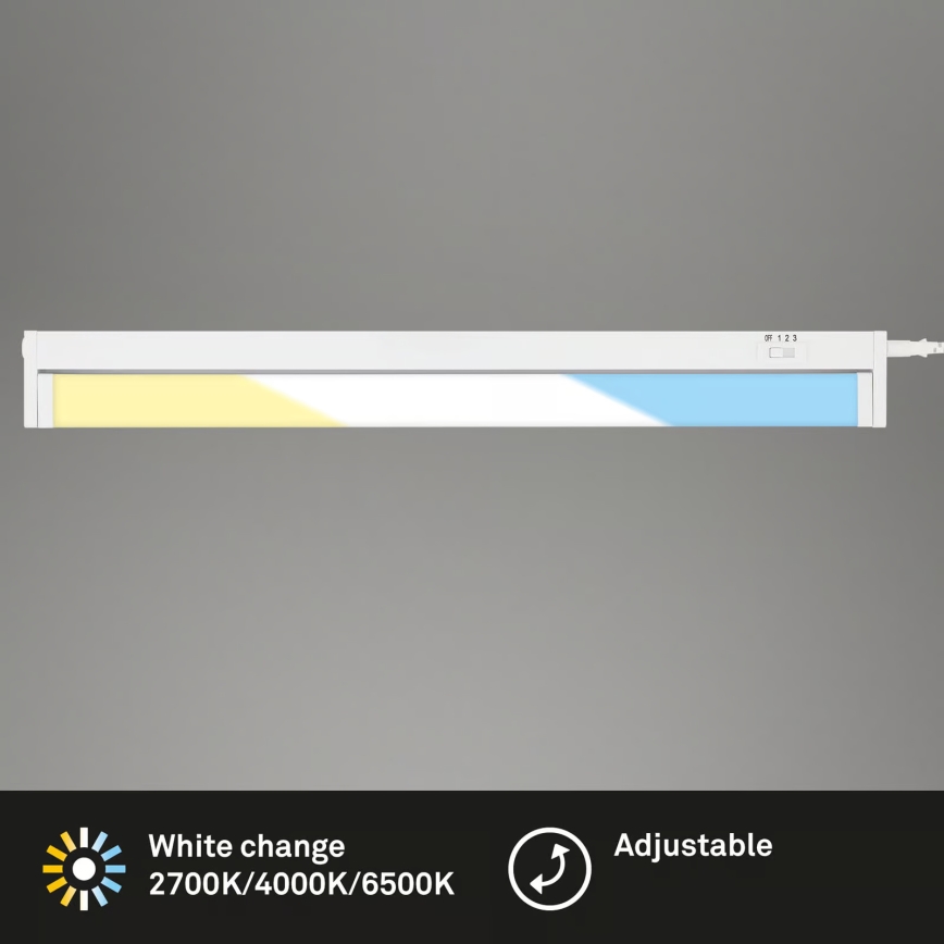 Brilo - LED-alakaappivalaisin LED/6W/230V 2700/4000/6500K 54,5 cm valkoinen