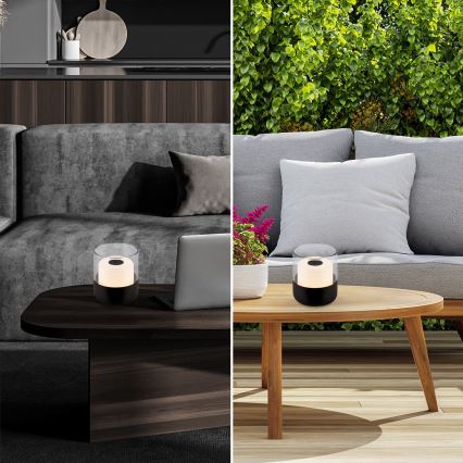 Brilo - LED-himennettävä ladattava ulkokäyttöön tarkoitettu pöytävalaisin LILET LED/2W/5V IP44