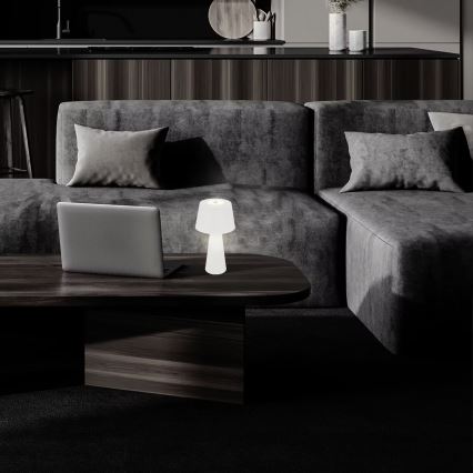 Brilo - LED Himmennettävä rechargeable ulko pöytävalaisin LED/3,5W/5V IP44 valkoinen