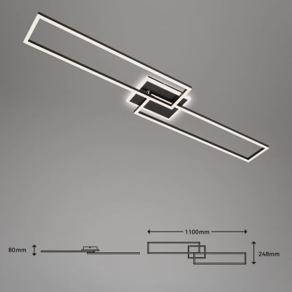 Brilo - LED-himmennyskattokruunu FRAME 2xLED/20W/230V 2700-6500K + kauko-ohjaus
