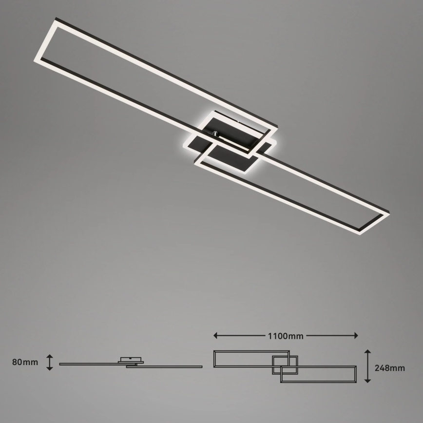 Brilo - LED-himmennyskattokruunu FRAME 2xLED/20W/230V 2700-6500K + kauko-ohjaus