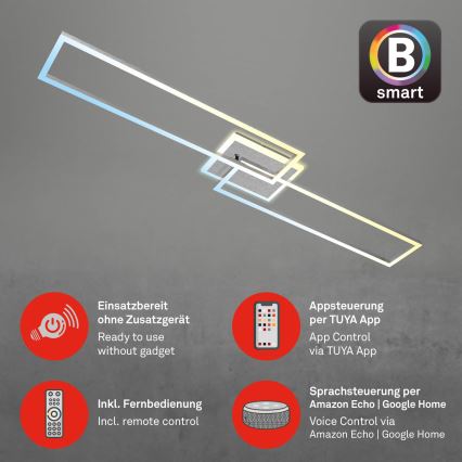 Brilo - LED-himmennyskattokruunu FRAME 2xLED/20W/230V 2700-6500K Wi-Fi Tuya + kauko-ohjaus