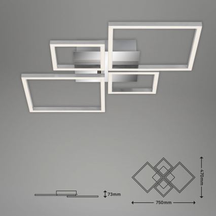 Brilo - LED-himmennyskattokruunu FRAME LED/44W/230V
