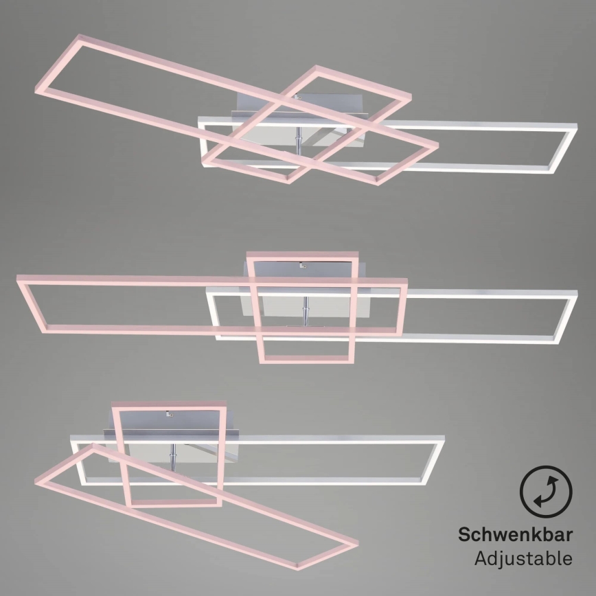 Brilo - LED-himmennyskattokruunu FRAME LED/51W/230V 2700-5000K mattakromi + kauko-ohjaus
