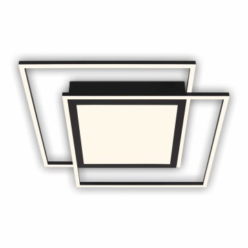 Brilo - LED-kattovalaisin 2xLED/16W/230V + LED/19W 51,5x51,5 cm 3000K musta