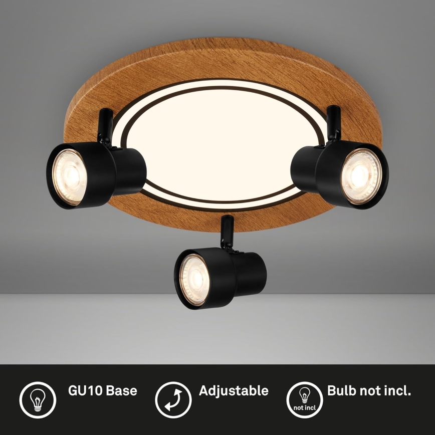 Brilo - LED-kattovalaisin LED/12W/230V + 3xGU10/9W 3000K