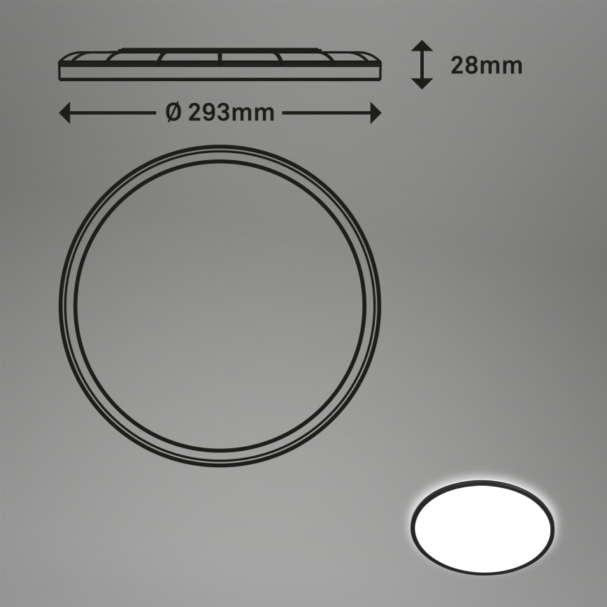 Brilo - LED-kattovalaisin SLIM LED/18W/230V halkaisija 29,3 cm