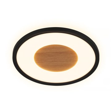 Brilo - LED-kattovalaisin SUFIT WOOD, 18 W, 230 V, 3000 K, halkaisija 29 cm