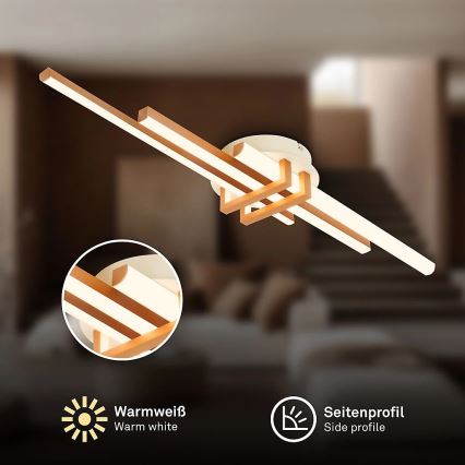 Brilo - LED-kattovalaisin TINKA LED/21W/230V 3000K kuparinvärinen