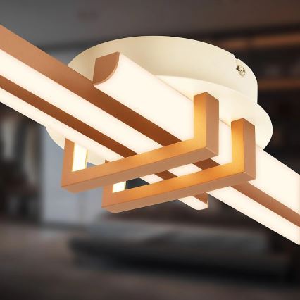 Brilo - LED-kattovalaisin TINKA LED/21W/230V 3000K kuparinvärinen
