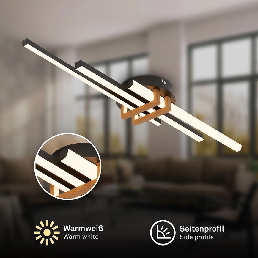 Brilo - LED-kattovalaisin TINKA LED/21W/230V 3000K musta