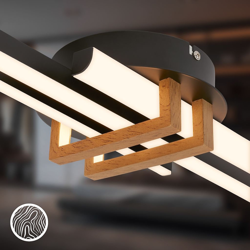 Brilo - LED-kattovalaisin TINKA LED/21W/230V 3000K musta