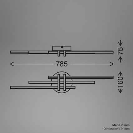 Brilo - LED-kattovalaisin TINKA LED/21W/230V 3000K musta