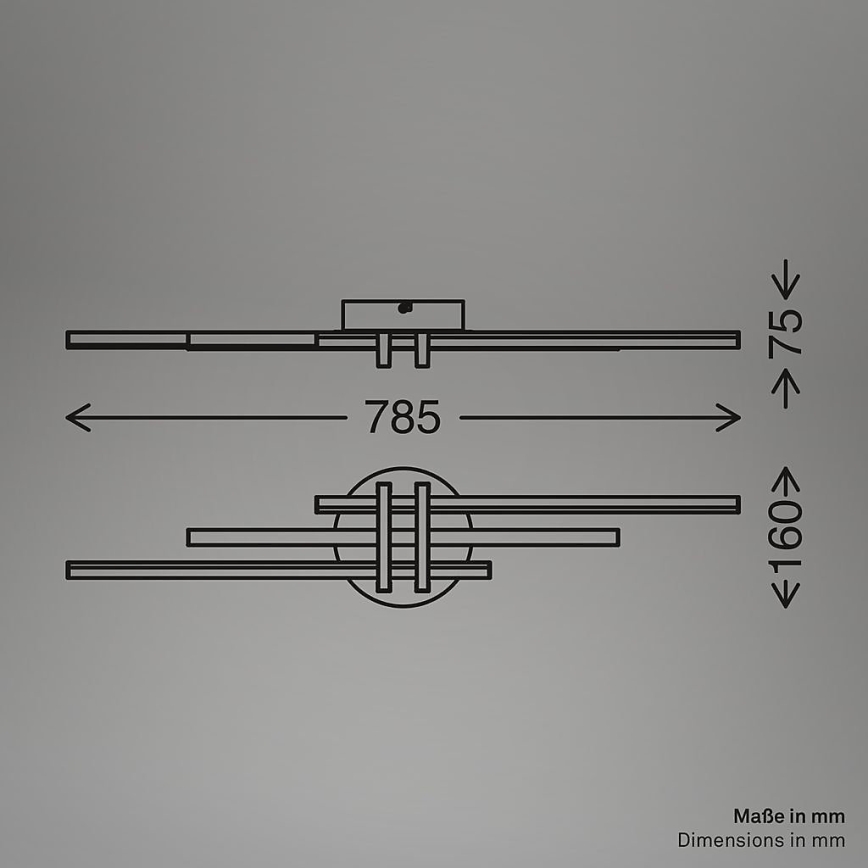 Brilo - LED-kattovalaisin TINKA LED/21W/230V 3000K musta