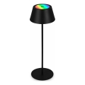 Brilo - LED RGB himmennettävä ladattava kosketusohjattu ulkokäyttöinen pöytävalaisin KIKI LED/2,6W/5V IP44 2600 mAh musta
