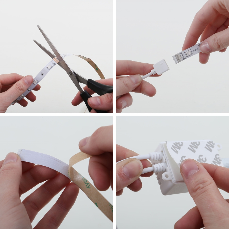 Brilo - LED RGB Himmennettävä nauha 11,5m LED/24W/230V + kauko-ohjaus