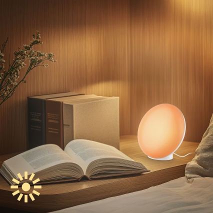 Brilo - LED RGBIC Himmennettävä pöytävalaisin TARA LED/6W/230V 3000-6500K valkoinen + kaukosäädin