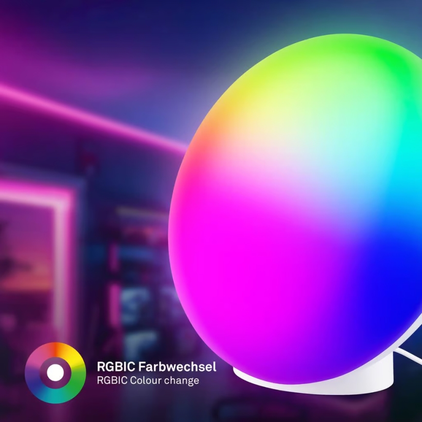 Brilo - LED RGBIC Himmennettävä pöytävalaisin TARA LED/6W/230V 3000-6500K valkoinen + kaukosäädin
