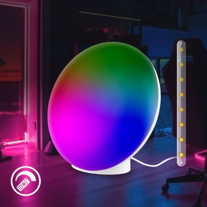 Brilo - LED RGBIC Himmennettävä pöytävalaisin TARA LED/6W/230V 3000-6500K valkoinen + kaukosäädin