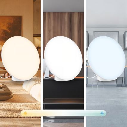 Brilo - LED RGBIC Himmennettävä pöytävalaisin TARA LED/6W/230V 3000-6500K valkoinen + kaukosäädin