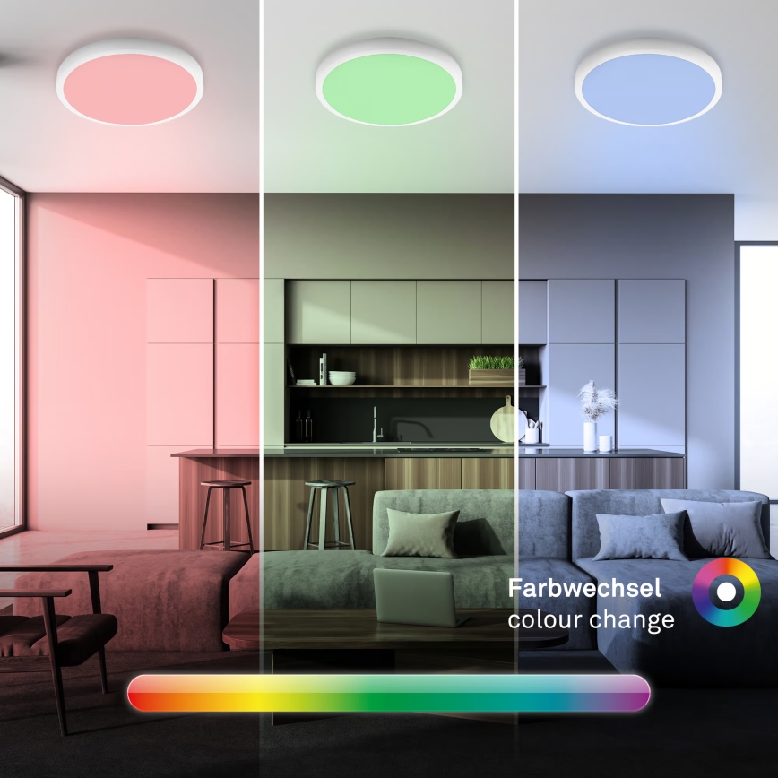 Brilo - LED RGBW himmennettävä kattovalaisin LED/20W/230V 2200–6500K Wi-Fi Tuya, halkaisija 27 cm