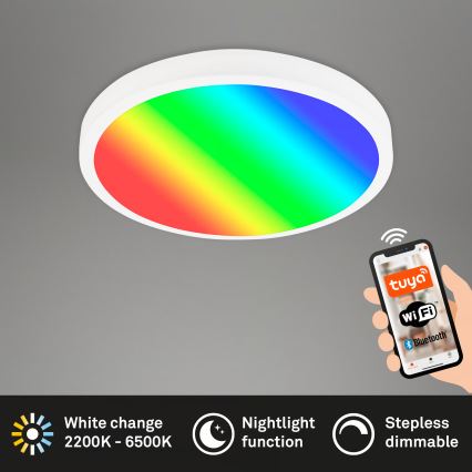 Brilo - LED RGBW himmennettävä kattovalaisin LED/20W/230V 2200–6500K Wi-Fi Tuya, halkaisija 27 cm