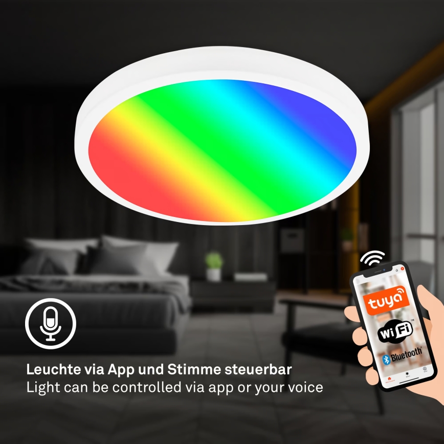 Brilo - LED RGBW himmennettävä kattovalaisin LED/20W/230V 2200–6500K Wi-Fi Tuya, halkaisija 27 cm