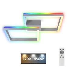 Brilo - LED RGBW Himmennettävä kiinteä kattokruunu FRAME 2xLED/17W/230V 2700-6500K + kauko-ohjaus