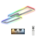 Brilo - LED RGBW Himmennettävä kiinteä kattokruunu FRAME 2xLED/21W/230V 2700-6500K + kauko-ohjaus