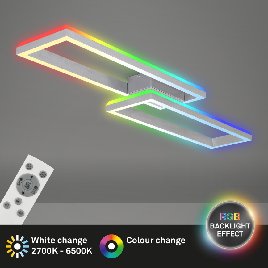 Brilo - LED RGBW Himmennettävä kiinteä kattokruunu FRAME 2xLED/21W/230V 2700-6500K + kauko-ohjaus