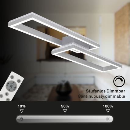 Brilo - LED RGBW Himmennettävä kiinteä kattokruunu FRAME 2xLED/21W/230V 2700-6500K + kauko-ohjaus