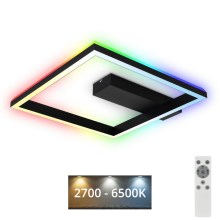 Brilo - LED RGBW Himmennettävä kiinteä kattokruunu FRAME LED/18W/230V 2700-6500K + kauko-ohjaus