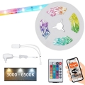 Brilo - LED RGBW Himmennettävä nauha 6,5m LED/18W/230V Wi-Fi Tuya + kauko-ohjaus