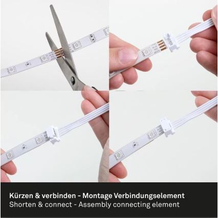 Brilo - LED RGBW Himmennettävä nauha 6,5m LED/22W/230V + kauko-ohjaus